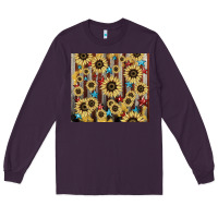 Plum America flag sunflower star tumbler Long Sleeve Tee - HowdyJamesFarm
