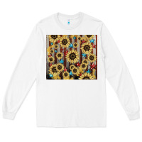 White America flag sunflower star tumbler Long Sleeve Tee - HowdyJamesFarm