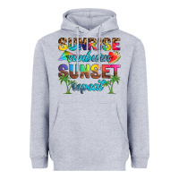 Heather Grey sunrise sunburn sunset repeat Heavyweight Hoodie - Artiststas