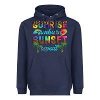 Navy sunrise sunburn sunset repeat Heavyweight Hoodie - Artiststas