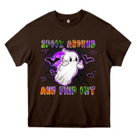 Chocolate Brown spook around and find out Heavy Core Tee - LillyAllenDesigns