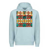 Blue Mist native american aztec seamless pattern Premium Hoodie - BundleAndBundleShop