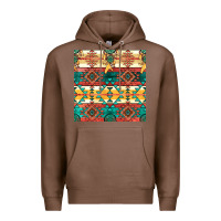 Chestnut native american aztec seamless pattern Premium Hoodie - BundleAndBundleShop