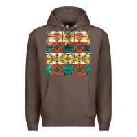 Coffee native american aztec seamless pattern Premium Hoodie - BundleAndBundleShop