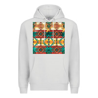 Dove Grey native american aztec seamless pattern Premium Hoodie - BundleAndBundleShop