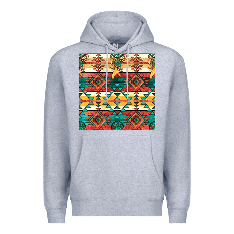 Native American Aztec Seamless Pattern Premium Hoodie by BundleAndBundleShop | Teevron