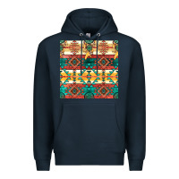 Navy native american aztec seamless pattern Premium Hoodie - BundleAndBundleShop