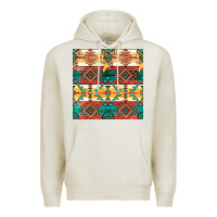 Oatmeal Heather native american aztec seamless pattern Premium Hoodie - BundleAndBundleShop