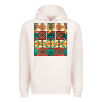 Pale Pink native american aztec seamless pattern Premium Hoodie - BundleAndBundleShop