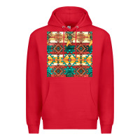 Red native american aztec seamless pattern Premium Hoodie - BundleAndBundleShop