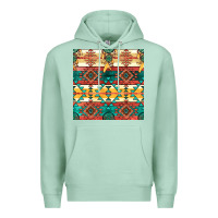 Seafoam native american aztec seamless pattern Premium Hoodie - BundleAndBundleShop