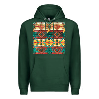 Sports Green native american aztec seamless pattern Premium Hoodie - BundleAndBundleShop