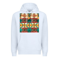 White native american aztec seamless pattern Premium Hoodie - BundleAndBundleShop
