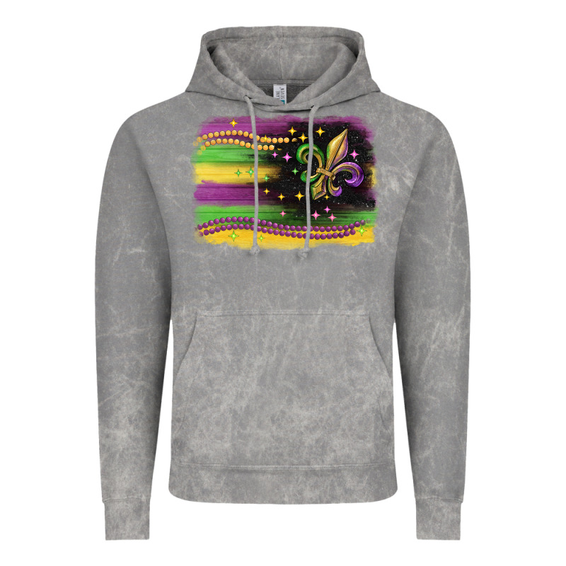 Mardi Gras Flag Vintage Hoodie by CowGirlArtShop | Teevron