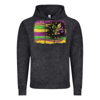 Vintage Black mardi gras flag Vintage Hoodie - CowGirlArtShop