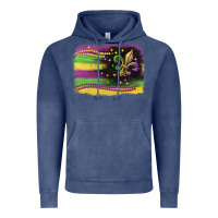 Vintage Denim mardi gras flag Vintage Hoodie - CowGirlArtShop