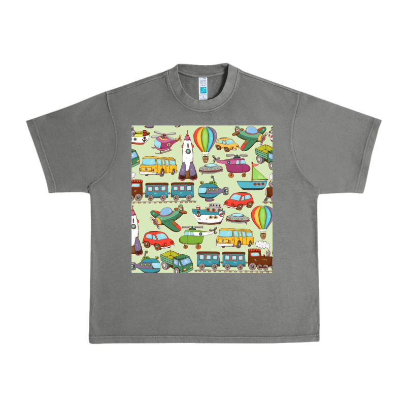 Planes, Trains, And Automobiles Pattern Chiffon Top Urban Heavy Tee by minhPixels | Teevron