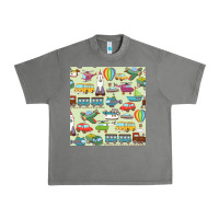 Tornado Planes, Trains, and Automobiles pattern Chiffon Top Urban Heavy Tee - minhPixels