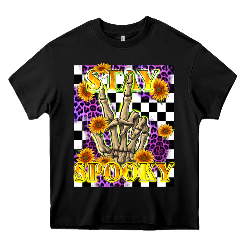 Stay Skeleton Hand Spooky Heavy Core Tee by LillyAllenDesigns | Teevron