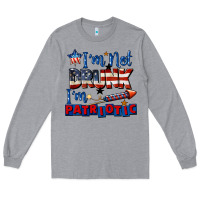 Heather Grey I'm not drunk i'm patriotic 4th of july Long Sleeve Tee - CowGirlArtShop