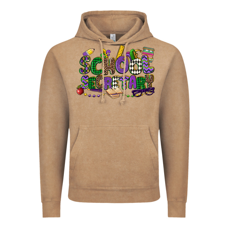 School Secretary Mardi Gras Vintage Hoodie by CowGirlArtShop | Teevron