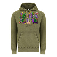 Vintage Olive school secretary mardi gras Vintage Hoodie - CowGirlArtShop