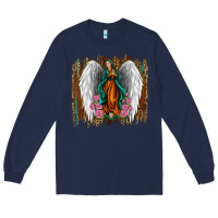 Navy lady of guadalupe Long Sleeve Tee - Jasminsmagicworld