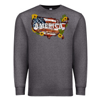 Charcoal Heather usa map Premium Sweatshirt - Artiststas