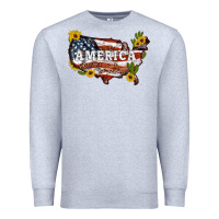 Heather Grey usa map Premium Sweatshirt - Artiststas