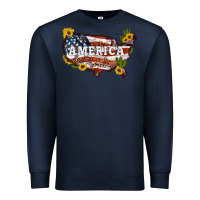 Navy usa map Premium Sweatshirt - Artiststas
