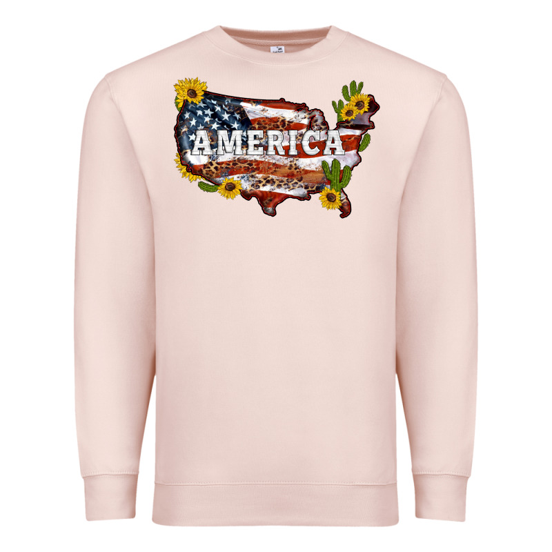 Usa Map Premium Sweatshirt by Artiststas | Teevron