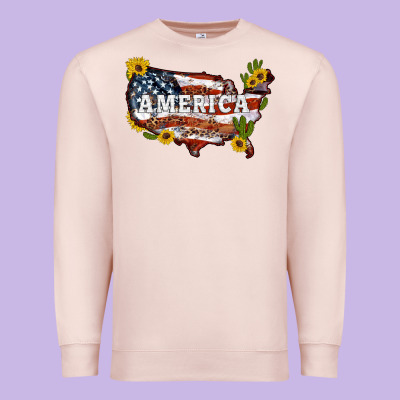 Usa Map Premium Sweatshirt Designed By Artiststas