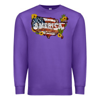Purple usa map Premium Sweatshirt - Artiststas