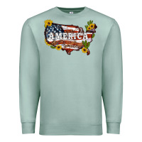 Seafoam usa map Premium Sweatshirt - Artiststas