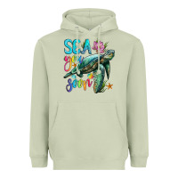 Matcha sea you soon with sea turtle Heavyweight Hoodie - Artiststas