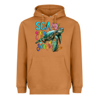 Meerkat sea you soon with sea turtle Heavyweight Hoodie - Artiststas