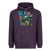 Plum sea you soon with sea turtle Heavyweight Hoodie - Artiststas