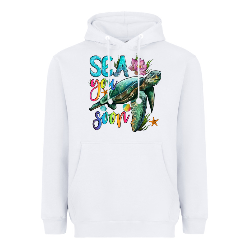 Sea You Soon With Sea Turtle Heavyweight Hoodie by Artiststas | Teevron