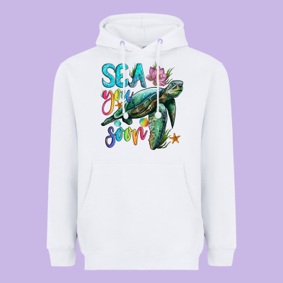 Sea You Soon With Sea Turtle Heavyweight Hoodie Designed By Artiststas