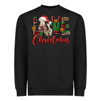 Black love christmas holstein heifer Heavyweight Sweatshirt - FaDigitalArtStudio