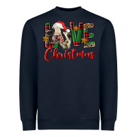 Navy love christmas holstein heifer Heavyweight Sweatshirt - FaDigitalArtStudio