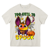 Cream too cute to spook Heavy Core Tee - LillyAllenDesigns