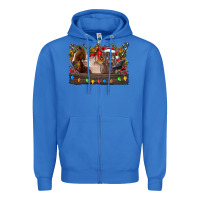 True Royal festive farmyard gathering Zipper Hoodie - CowhideDigitalArt