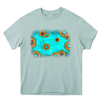 Arona turquoise gemstone sunflower background Heavy Core Tee - JahusDesignShop
