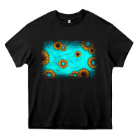 Black turquoise gemstone sunflower background Heavy Core Tee - JahusDesignShop
