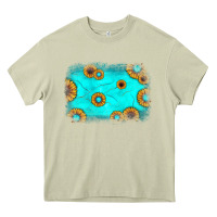 Mossy turquoise gemstone sunflower background Heavy Core Tee - JahusDesignShop