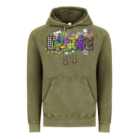 Vintage Olive nurse mardi gras Vintage Hoodie - CowGirlArtShop