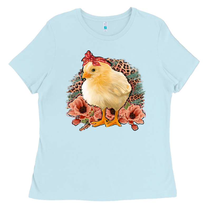 Chick With Flowers Leopard Background Ladies Tee by Bettercallsaul | Teevron