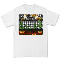 White cowhide cacti sunflowers christmas mousepad Premium Tee - Jasminsmagicworld