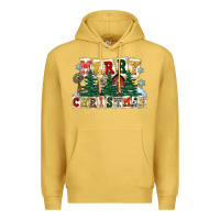 Antique Gold merry christmas Premium Hoodie - FaDigitalArtStudio